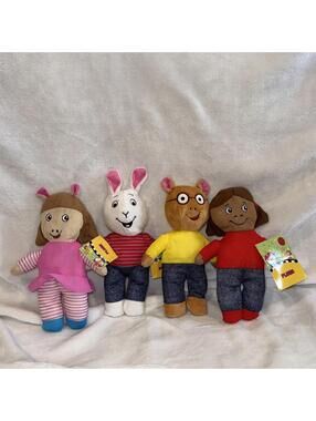 NWT PBS Kids Arthur Plush Bundle Set 4 Dolls DW Francine Buster Bunny Aardvark